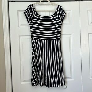Loft Navy and White Stripped‎ Dress